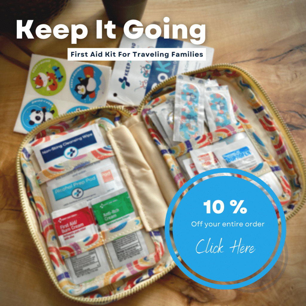 Keep it Going First aid kit for traveling families