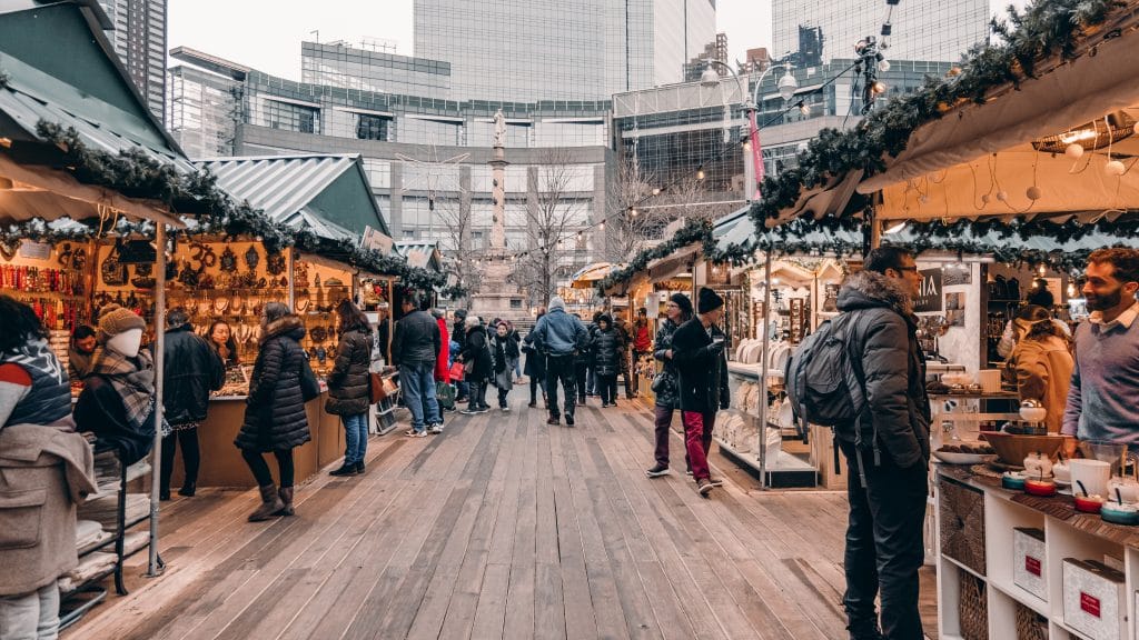 holiday market in NYC
