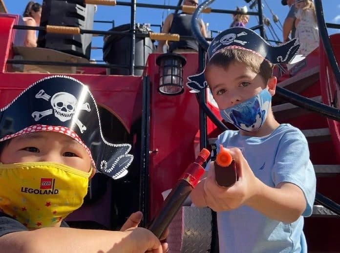 Kids doing fun things in south Florida during a pirate cruise
