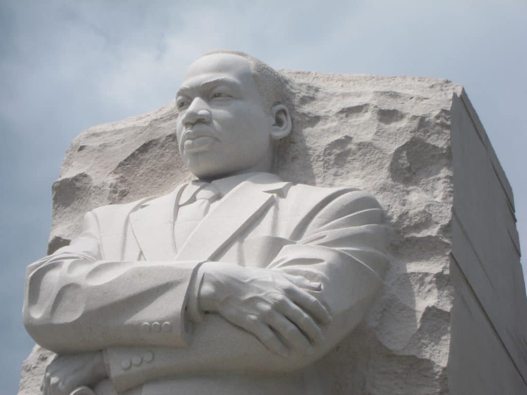Statue of Marthin Luther king Jr memorial in Washington DC