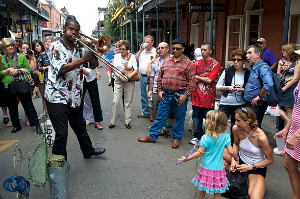 New orleans music scene on Bourbon street