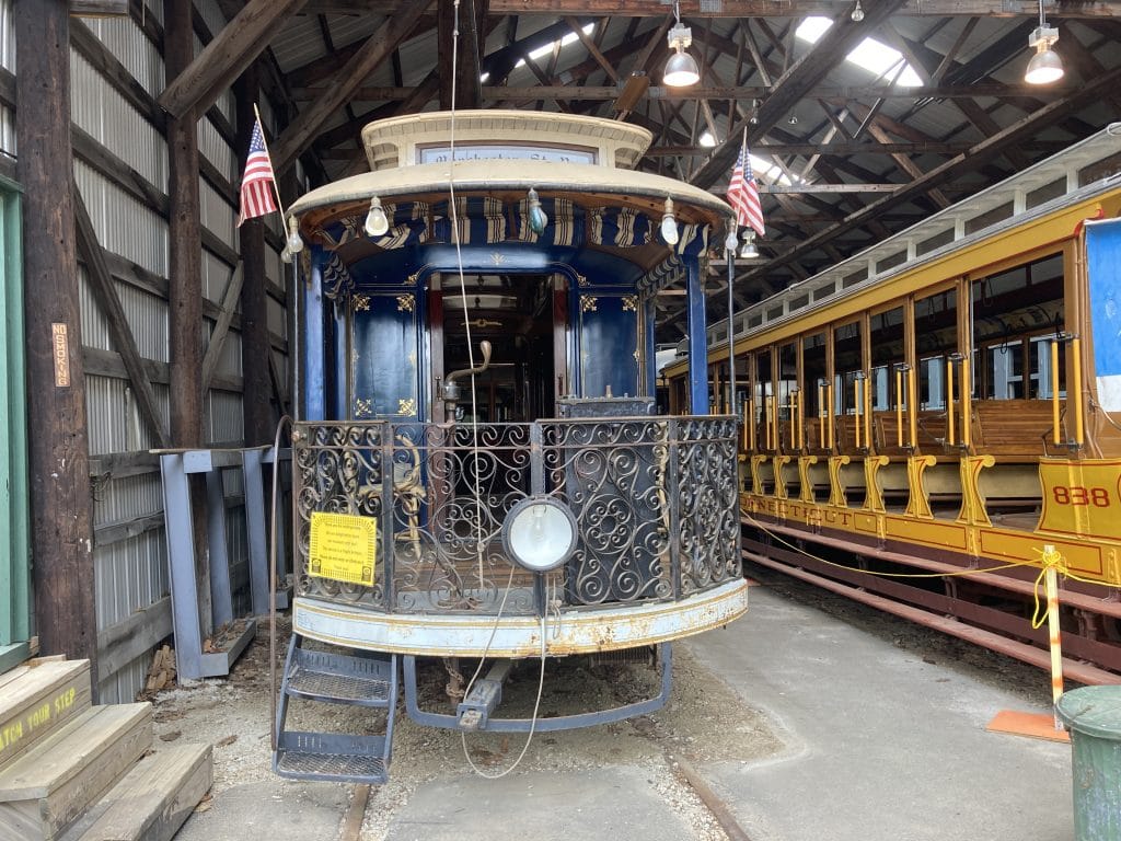 Historic Trolley at the Trolley museum