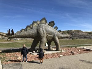 Dinosaur replica in Drumheller Alberta Canada