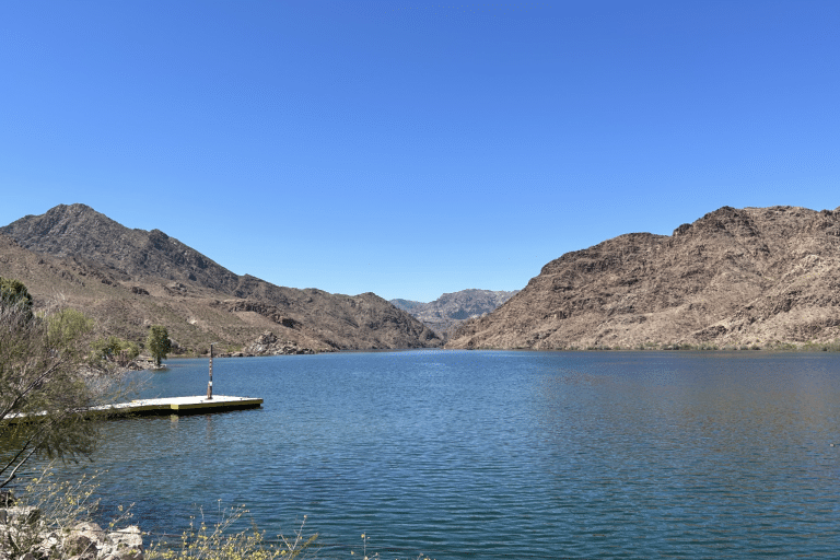 Lake and boat launch at the Willow beach
