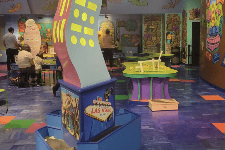 Inside the discovery children museum with las vegas sign