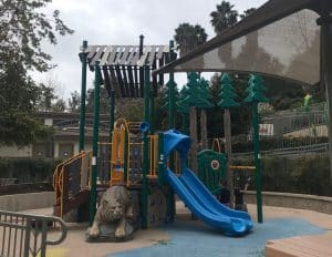 playground in Los angeles in a animal them park vibe