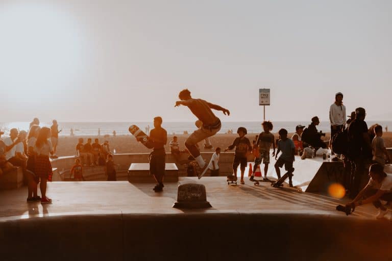 Venice Beach at sunset one of the best things to do in Los Angeles with kids