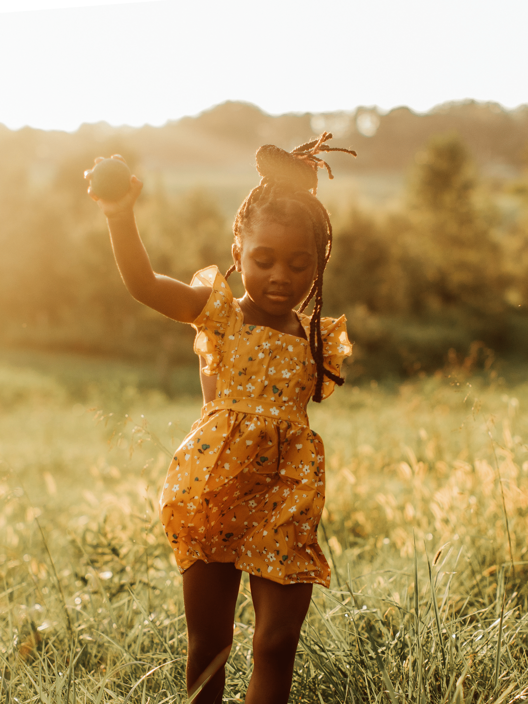 Little girl enjoying nature