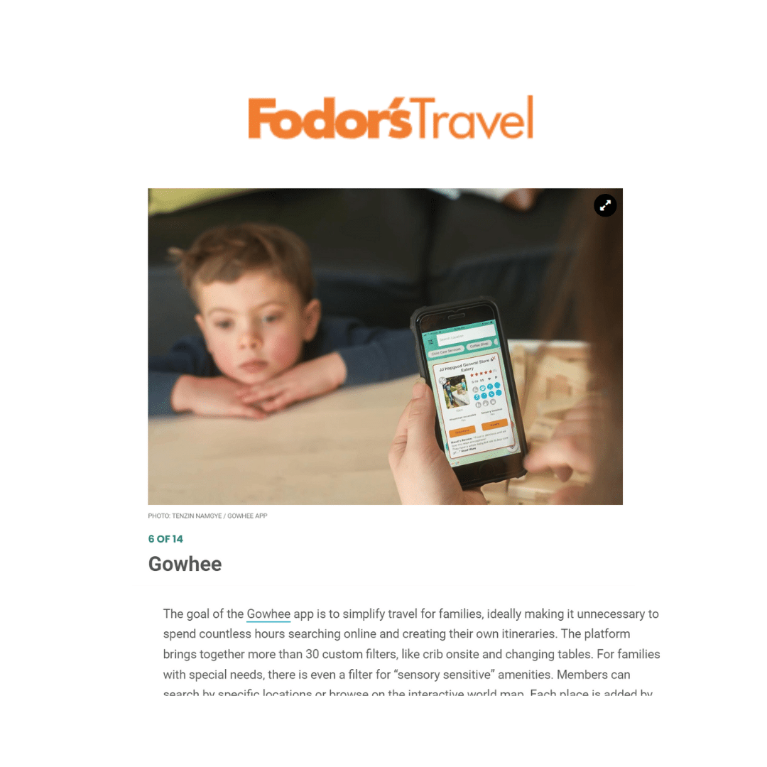Screenshot of fodor's travel feature
